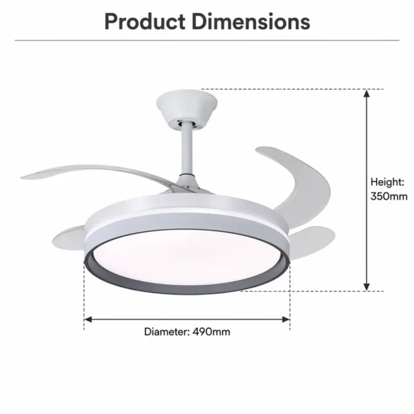 Ceiling Fan, 42-inch, 3-color, LED - view 3