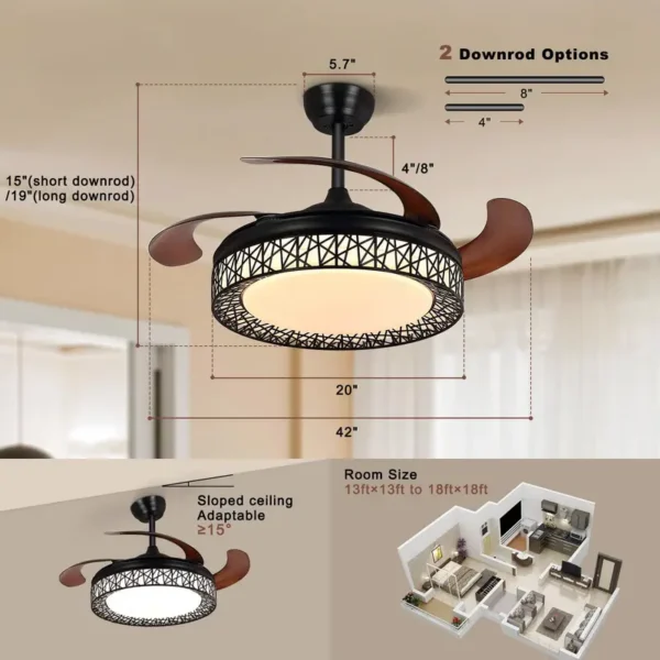 Ceiling Fan, 42'', ZY1122 - view 2