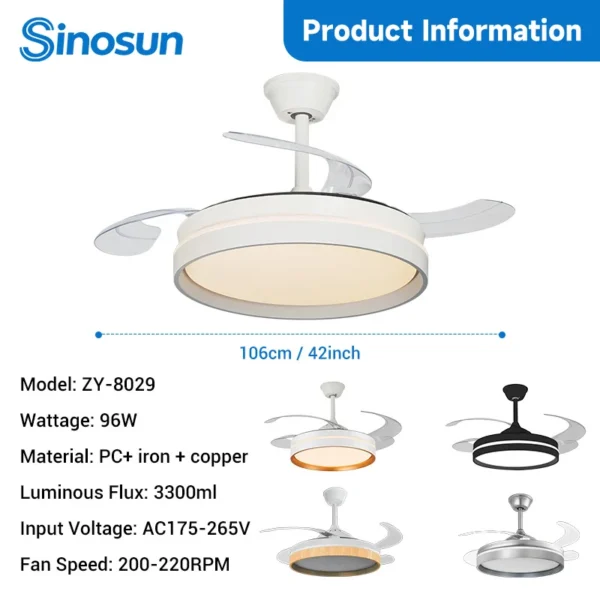 Ceiling Fan, 42Inch, AC175-265V, 96W - view 2