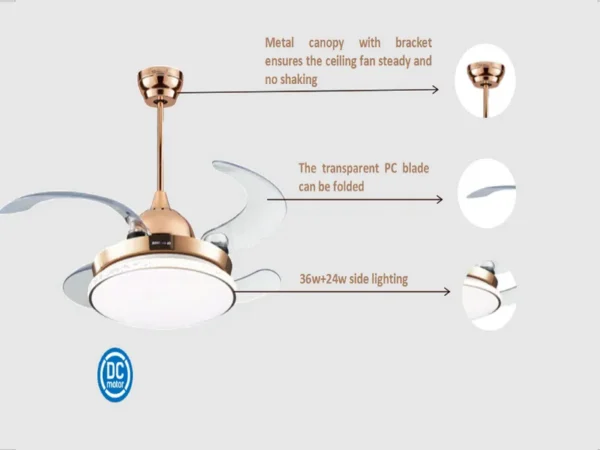 Ceiling Fan, 44-Inch, LED, ABS - view 4