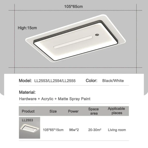 Ceiling Fan, 50W/58W/96W*2, 220V - view 6