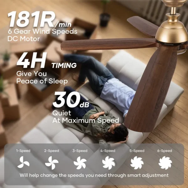 Ceiling Fan, 52", BLDC, Copper - view 2