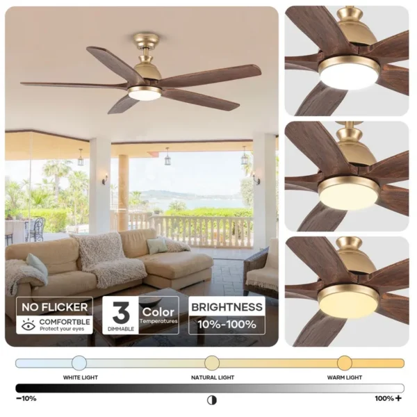 Ceiling Fan, 52", BLDC, Copper - view 6