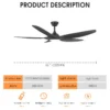 Ceiling Fan, 52-Inch, 10, Metal - view 6