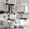Ceiling Fan, 52-Inch, 3-Blade, LED, ABS - view 4