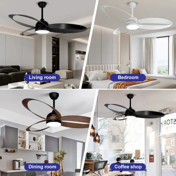 Ceiling Fan, 52-Inch, 3-Blade, LED, ABS - view 4