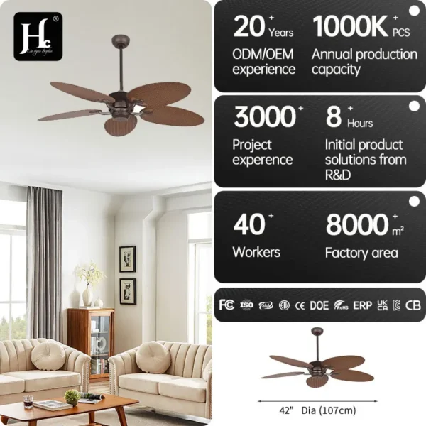 Ceiling Fan, 52-Inch, ABS - view 5