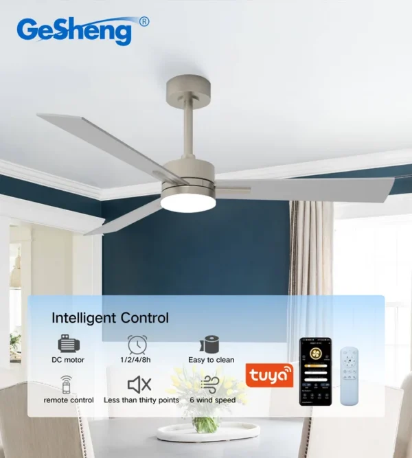 Ceiling Fan, 52-Inch, Copper, MDF - view 2