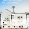 Ceiling Fan, 52-Inch, Copper, MDF - view 5