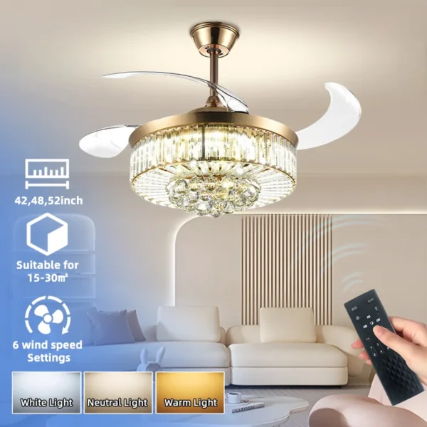 Ceiling Fan, 52-Inch, LED, 3-Blade - view 2