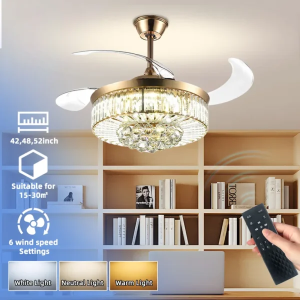Ceiling Fan, 52-Inch, LED, 3-Blade - view 4