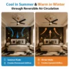Ceiling Fan, 52-Inch, LED, 6-Speed - view 2