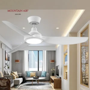 Ceiling Fan, 52-Inch, LED, ABS, 35W, DC Motor, WHITE