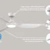 Ceiling Fan, 52-Inch, LED, ABS - view 4