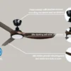 Ceiling Fan, 52-Inch, LED, ABS, 220V - view 5