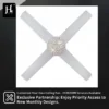 Ceiling Fan, 52'', LED, BLDC - view 4
