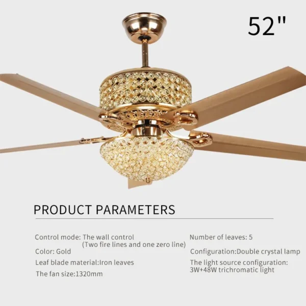 Ceiling Fan, 52", LED, CRI - view 4