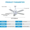Ceiling Fan, 52Inch, FE+Plywood blade, F5131 - view 3