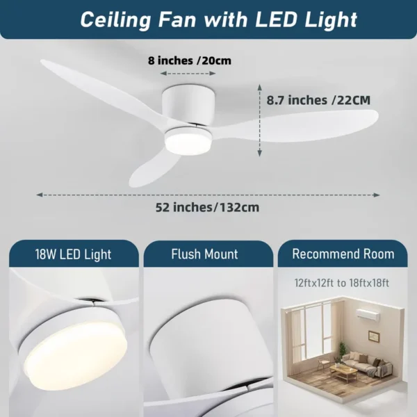 Ceiling Fan, 52inch, LOGO - view 4