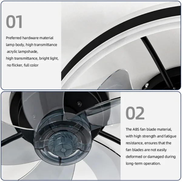 Ceiling Fan, 6-Speed, Iron art+Acrylic+ABS - view 2