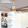 Ceiling Fan, 6-Speed, LED