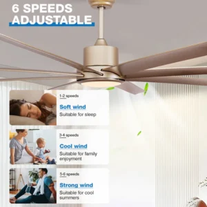Ceiling Fan, 6-Speed, LED