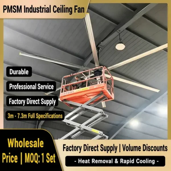 Ceiling Fan, 6m, HVLS, 1.3kW, 220V/380V