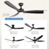 Ceiling Fan, Abs, 3 ABS Blades, AR-CFL-CB-1028-BK - view 5