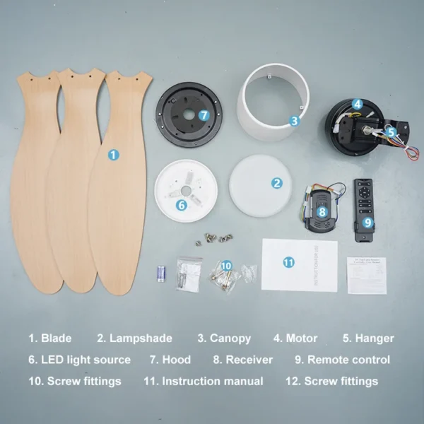 Ceiling Fan, ABS, LED - view 3