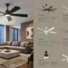 Ceiling Fan, ABS, LED, 6-Speed, 10-Year - view 2