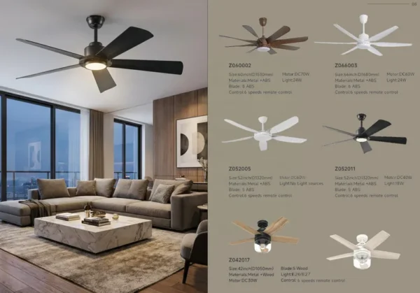 Ceiling Fan, ABS, LED, 6-Speed, 10-Year - view 2