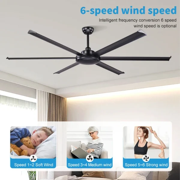 Ceiling Fan, Aluminum, 100 W, FE+Aluminum Blade - view 2