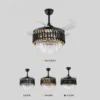 Ceiling Fan, Aluminum, LED, 42inch, 6-Speed - view 2
