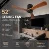 Ceiling Fan, APP, 35W, Wood+Metal