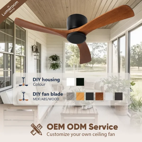 Ceiling Fan, APP, 35W, Wood+Metal - view 3