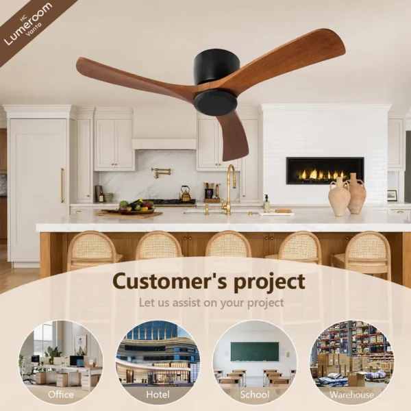 Ceiling Fan, APP, 35W, Wood+Metal - view 5