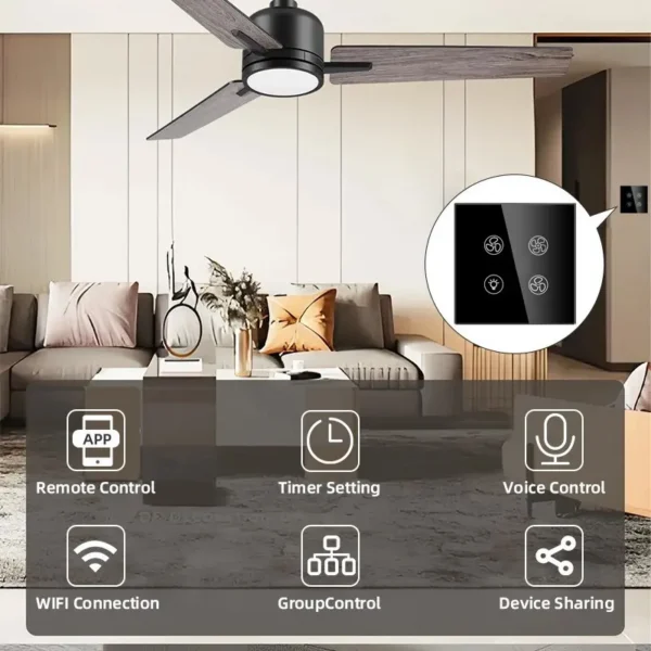 Ceiling Fan, APP, Wall - view 4