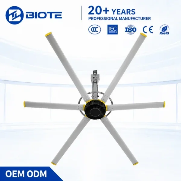 Ceiling Fan, BIOTE, HVLS, 3.5m, PMSM