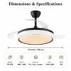 Ceiling Fan, BLDC, 3 Pc Plastic, 235RPM - view 2