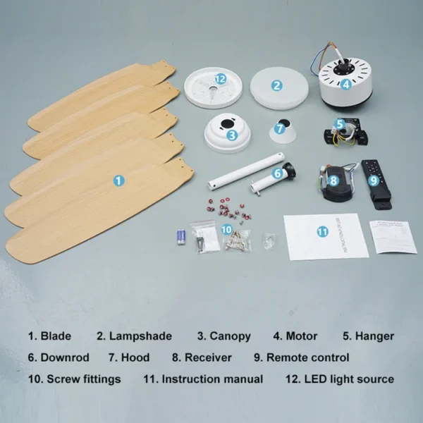 Ceiling Fan, BLDC, ABS, LED - view 2