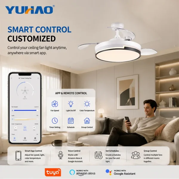 Ceiling Fan, BLDC, LED - view 3