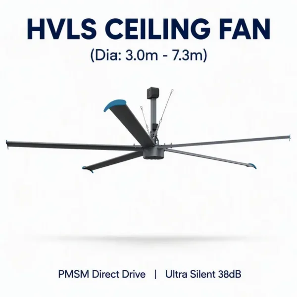 Ceiling Fan, FJDIAMOND, 10ft, HVLS, IE5