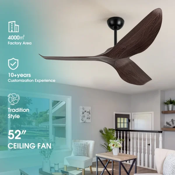 Ceiling Fan, HSG, 52-Inch, LED