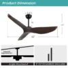 Ceiling Fan, HSG, 52-Inch, LED - view 4
