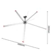 Ceiling Fan, HVLS, 220 V, Aluminum Alloy