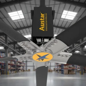 Ceiling Fan, HVLS, 230 V, 3 phase, Aluminum 6063, AS125