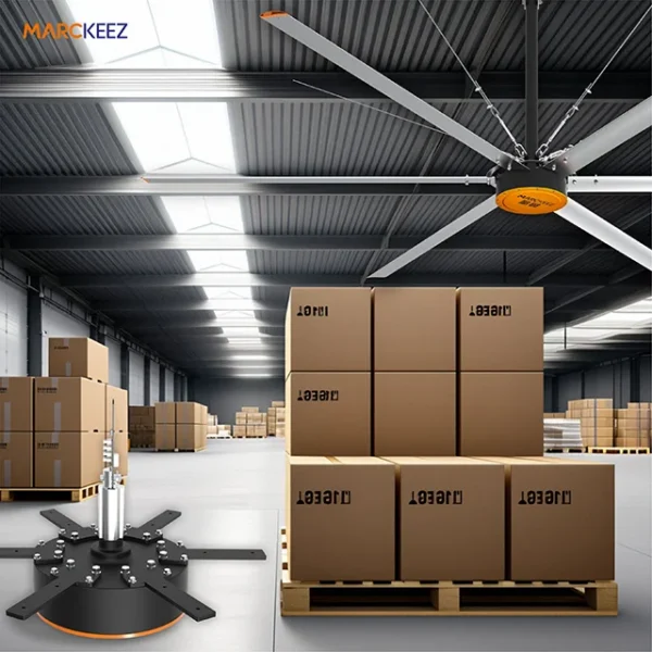 Ceiling Fan, HVLS, 600 W, Metal - view 4