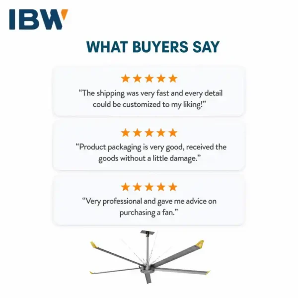 Ceiling Fan, HVLS, 7-24ft, PMSM, VFD - view 3