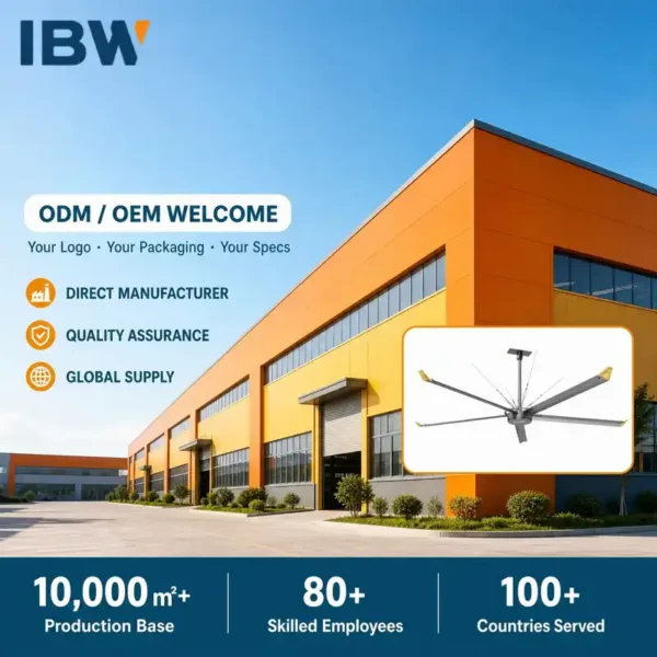 Ceiling Fan, HVLS, 7-24ft, PMSM, VFD - view 5