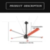 Ceiling Fan, HVLS, Aluminum, 3M - view 6